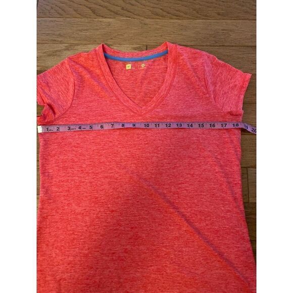 Xersion women’s pink v-neck short sleeve fitted athletic t-shirt size medium - Picture 5 of 8